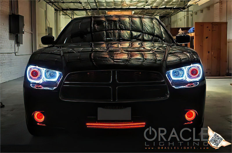 Dodge Charger Fog Light Halo Kit - ORACLE Lighting - LED, ColorSHIFT - Amber - `11-`12